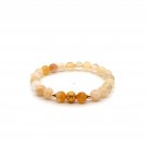 18K Gold Money Ball Lucky Charm Bracelet Gemstones Aventurine Multicolor 6mm