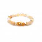 18K Gold Money Bag Lucky Charm Beads Bracelet Gemstone Aventurine Multicolor 6mm