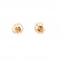 18K Saudi Gold Earrings Stud Love Heart Tiny Fine Jewelry 1.26 grams