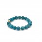 18K Gold Money Bag Apatite Gemstones 8mm Lucky Charm Elastic Bracelet