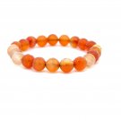 18K Gold Ball Coin Lucky Charm Bracelet Natural Carnelian Gemstones 7.5-8mm 18K Gold Ball Coin Lucky Charm Bracelet Natural Carnelian Gemstones 7.5-8mm