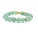18K Gold Ball Coin Lucky Charm Bracelet Natural Aventurine Gemstones 7.5-8mm 18K Gold Ball Coin Lucky Charm Bracelet Natural Aventurine Gemstones 7.5-8mm