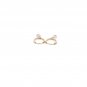 18K Gold Earrings Hoops Two Tone Fine Jewelry