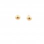 18K Saudi Gold Earrings Stud Ball Polished Fine Jewelry 1.32 grams