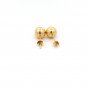 18K Saudi Gold Earrings Stud Ball Polished Fine Jewelry 1.32 grams