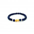 18K Gold Dragon Pixiu Piyao Lucky Bracelet Beads Gemstone Lapis Lazuli 6mm 18K Gold Dragon Pixiu Piyao Lucky Bracelet Beads Gemstone Lapis Lazuli 6mm