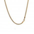 18K Saudi Gold Necklace Chain Curb Size 20 inches Fine Jewelry