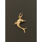 18K Saudi Gold Pendant Charm Dolphin Fine Jewelry 1.24 grams