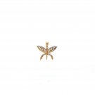 18K Saudi Gold Pendant Dragonfly Tricolor Cubic Zirconia Fine Jewelry 1.80 grams 18K Saudi Gold Pendant Dragonfly Tricolor Cubic Zirconia Fine Jewelry 1.80 grams