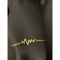 18K Saudi Gold Bracelet Bangle Heart Beat Small XS Fine Jewelry 4.08 grams