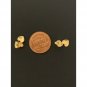 18K Saudi Gold Earrings Stud Double Hearts Small Fine Jewelry 1.63 grams