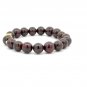 18K Gold Money Bag Lucky Charm Beads Bracelet Gemstones Garnet 8-8.5mm