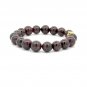 18K Gold Money Bag Lucky Charm Beads Bracelet Gemstones Garnet 8-8.5mm