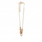 18K Saudi Gold Bracelet Cable Chain Tricolor Bead Size 6.5 in 0.5 inches