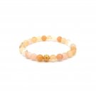 18K Gold Money Ball Lucky Bracelet Gemstones Aventurine Multicolor 6mm