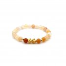 18K Gold Dragon Pixiu Piyao Lucky Charm Beads Bracelet Gemstones Aventurine 6mm 18K Gold Dragon Pixiu Piyao Lucky Charm Beads Bracelet Gemstones Aventurine 6mm