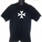 Maltese Cross Knights of Malta Christian T-Shirt Black S, M, L, XL, 2XL