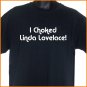 I CHOKED LINDA LOVELACE Black T-Shirt S, M, L, XL ~  FREE SHIPPING