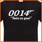 0014 Twice as good AGENT T-Shirt Black tee S -2XL