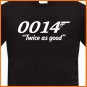 0014 Twice as good AGENT T-Shirt Black tee S -2XL