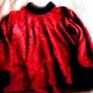 Ladies' WoolyBully Velour Red Sweater