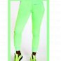 New Ladies' Warm Lime-Neon Fleece Pants Sweatpants, XL