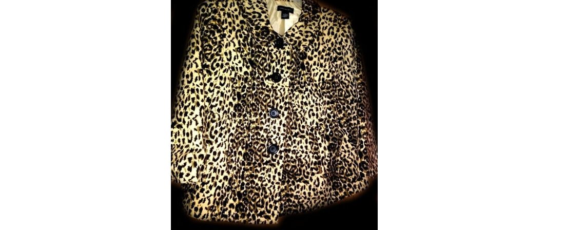 New Women's Leopard Print Jacket, 1X