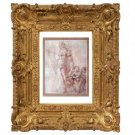 Like New Rare Vintage Lithograph Attributed To Da Vinci