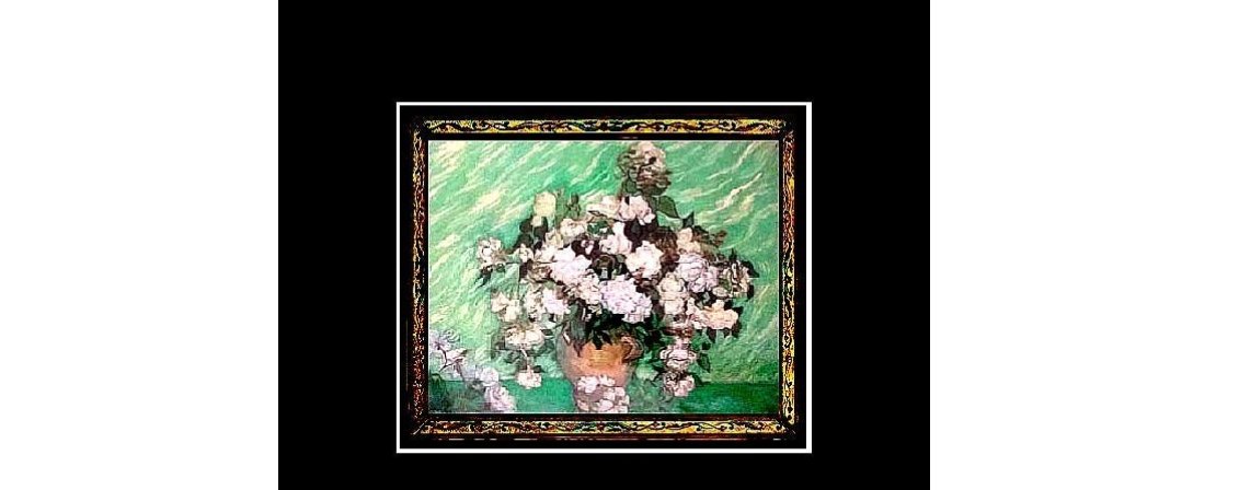 New Vincent V. Gogh's "Roses" Lithograph On Board