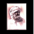 Original Pastel Painting/Drawing Portrait Of A Yemenite By Pacitti