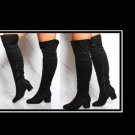 New Women's High Over Knees Black Boots