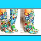 New Women's Turquoise Boots, 8