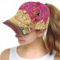 Hot Pink Gold Encrusted Snapback Hat