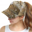 Gold Embroidered Applique Printed Snapback Hat