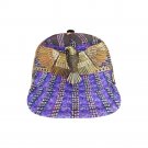 Purple and Gold Eagle Printed Snapback Hat