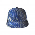 Royal Blue Feather Printed Snapback Hat