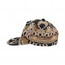 Black and Gold Printed Snapback Hat