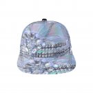 Iridescent Lavender Pastel Studded Snapback Hat