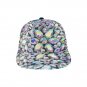 Iridescent Rhinestone Printed Snapback Hat