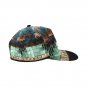 Mint Green Mirrored Tropical Feather Printed Snapback Hat