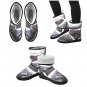 Belted White Fur Printed Winter Boots