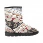 Boho Black and White Geometric Printed Winter Boots