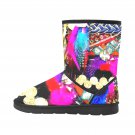 Bright Pink Rainbow Gypsy Printed Winter Boots