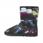 Fucshia and Royal Blue Printed Winter Boots