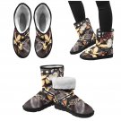 Grey Coin Trim Printed Winter Boots