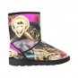 Hot Pink Bead Collage Printed Winter Boots