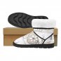Lacey White Cowrie Shell Printed Winter Snow Boots