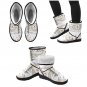 Lacey White Cowrie Shell Printed Winter Snow Boots