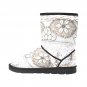 Lacey White Cowrie Shell Printed Winter Snow Boots