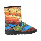 Rainbow Peacock Printed Winter Snow Boots